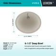 thumbnail image 3 of 19" Oval Quartz Vanity Bathroom Sink, Galaxy Beige Drop-In Sink, Undermount Bathroom Sink, Granite Vanity Basin by Lexicon Platinum LP-V210-B, 3 of 6