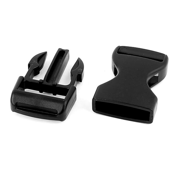 4pcs Black Plastic Side Quick Release Buckles Snap Clip for 20mm Webbing  Band 