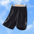 thumbnail image 4 of NOLDARES Toddler Boys blend Cotton Athletic Running Shorts, Kids Summer Casual Fashion Soccer Shorts(Black,4-5 Years), 4 of 5