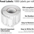 thumbnail image 3 of NefLaca Freezer Labels for Labelling, 1000 Deep Freezer Labels, Self-Adhesive, Removable, No Residue, 50 x 25 mm, 3 of 6