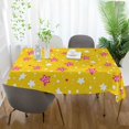thumbnail image 3 of Yayeee Tablecloths 60" x 120" Rectangle Wrinkle Resistant Party Table Cover, Pink White Stars, 3 of 8