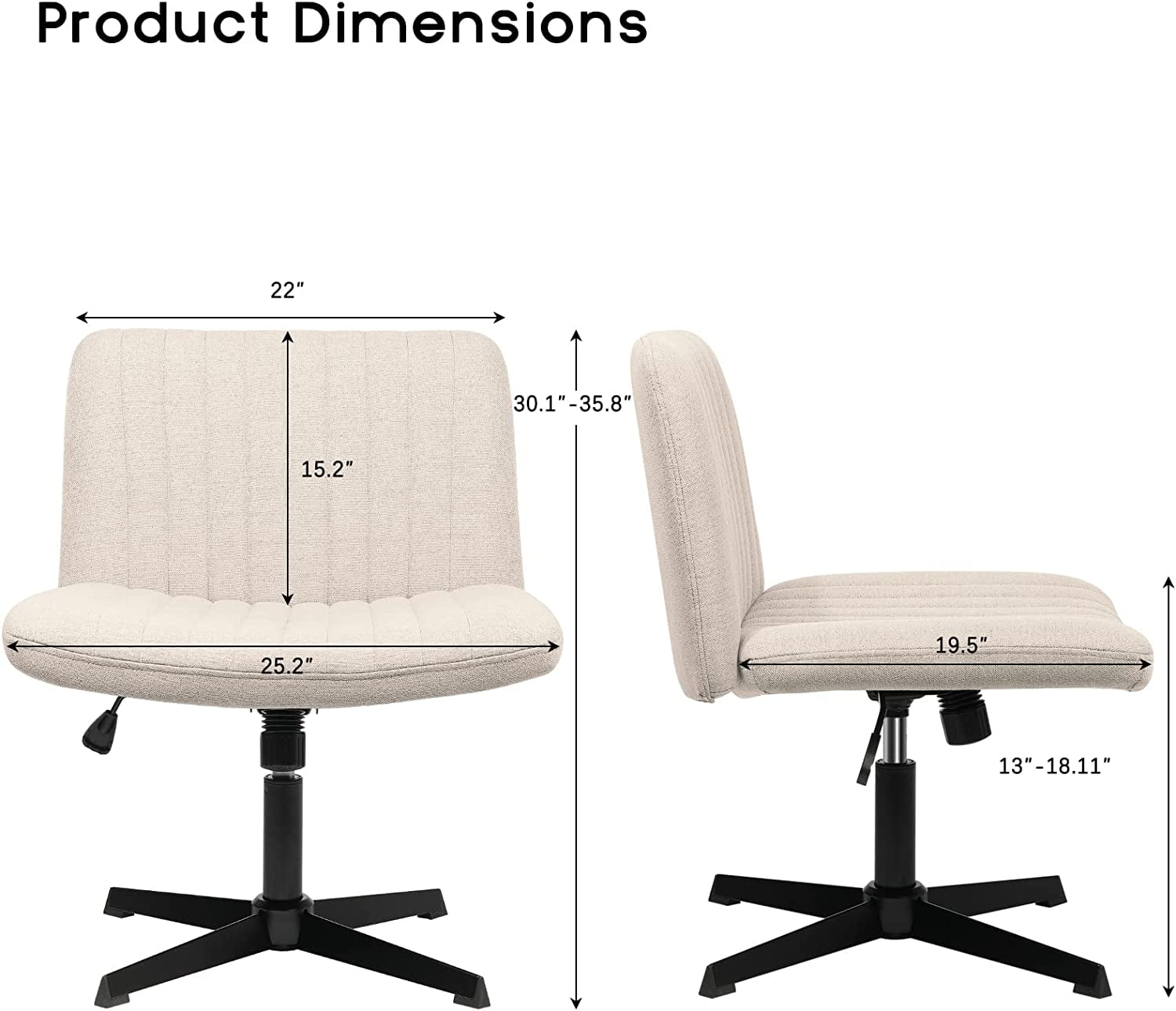 PUKAMI Armless Office Desk Chair by  - Dwell