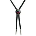 thumbnail image 1 of Tie Dye Peace Sign Western Southwest Cowboy Necktie Bow Bolo Tie, 1 of 3