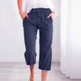 thumbnail image 2 of POINTERTECK Women High Waisted Wide Leg Pants Drawstring Elastic Trousers Comfy Straight Leg Long Pants With Pockets, 2 of 5