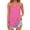 Hot Pink, variant on Tank Tops for Women Double Spaghetti Strap V Neck Eyelet Sleeveless Camisole Shirts Loose Fit Summer Casual Tops