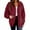 Red, variant on XFLWAM Fleece Jacket for Women Fuzzy Full Zip Sherpa Jackets Warm Casual Stand Collar Winter Coats Outerwear with Pockets