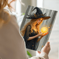 thumbnail image 7 of 1pc Metal Wall Sign, 8x12 Inches, Mystical Blonde Witch with Glowing Magic Orb Decorative Art, Ideal for Halloween, Fantasy Room, Boho Decor, Home, Cafe, Bar, 7 of 7