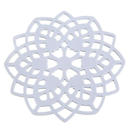 

Baiwo Cup Coaster Thicken Hollow Out Design TPR Rubber Unique Flower Shape Bowl Mat Household Supplies
