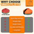 thumbnail image 3 of Conos de fútbol para ejercicios con bolsa de malla y correa: conos deportivos flexibles y resistentes para practicar fútbol, baloncesto y fitness. Conos de agilidad para deportes., 3 of 5