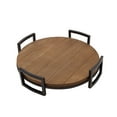 thumbnail image 3 of Sagebrook Home 13934-01 S/2 ROUND WOOD TRAYS, BROWN, 3 of 4