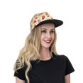 thumbnail image 6 of Kdxio Cartoon Popcorn Print Snapback Hat for Men Women,Adjustable Baseball Cap, 6 of 7