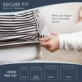 thumbnail image 5 of Debra Valencia Awning Striped Sheets -King Size-Black/White-6 Pc Set, 5 of 6