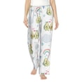 thumbnail image 2 of Lsque Green Blue Avocado Print Women's Pajama Pants, Lounge Pant - Comfortable Home Wear,Elastic Waistband, Stylish Design-Small, 2 of 9