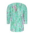 thumbnail image 5 of Women's 3/4 Sleeve Shirts Square Neck Summer Tops Dressy Casual Basic Tees Ladies T Shirts Blouses, Limited Time Under 10 Dollars SA-474, 5 of 5