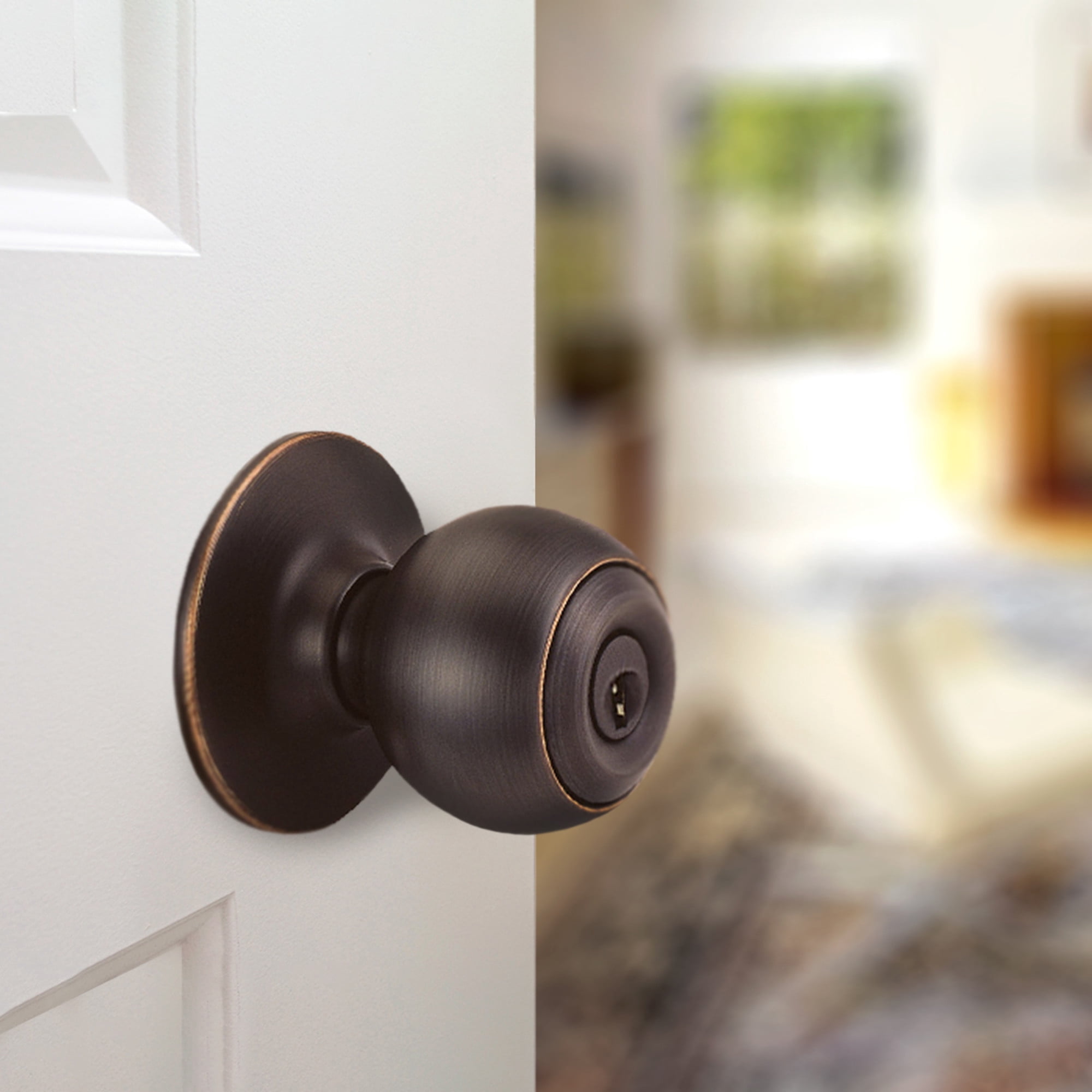 Ball Keyed Entry Door Knob, Oil Rubbed Bronze Finish, ANSI Grade-3, Left or Right Hand