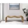 thumbnail image 2 of Pemberly Row Contemporary Soft Tan Vegan Leather Bench - 56.5"W x 18"D x 19"H, 2 of 11