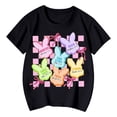 thumbnail image 2 of Easter Graphic Tees for Kids Boys Girls Holiday Themed T Shirts with Prints for Festival Celebrations Family Party Outfits Crew Neck Short Sleeve Black 1 Years-2 Years, 2 of 4