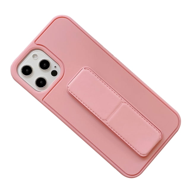 JilgTeok 2 Packs Phone Case with Handle Shockproof Protective Cover Wireless Charging Compatible Anti-Slip Grip, Stylish PC Hard Back fits for iPhone 12 Pro Max