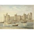 thumbnail image 3 of Elizabeth Murray 14x11 Black Modern Framed Museum Art Print Titled - Caernarvon Castle (1845), 3 of 5