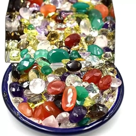 100 Carats Mixed Gems Wholesale Lot Natural Faceted Semi-Precious Gemstones