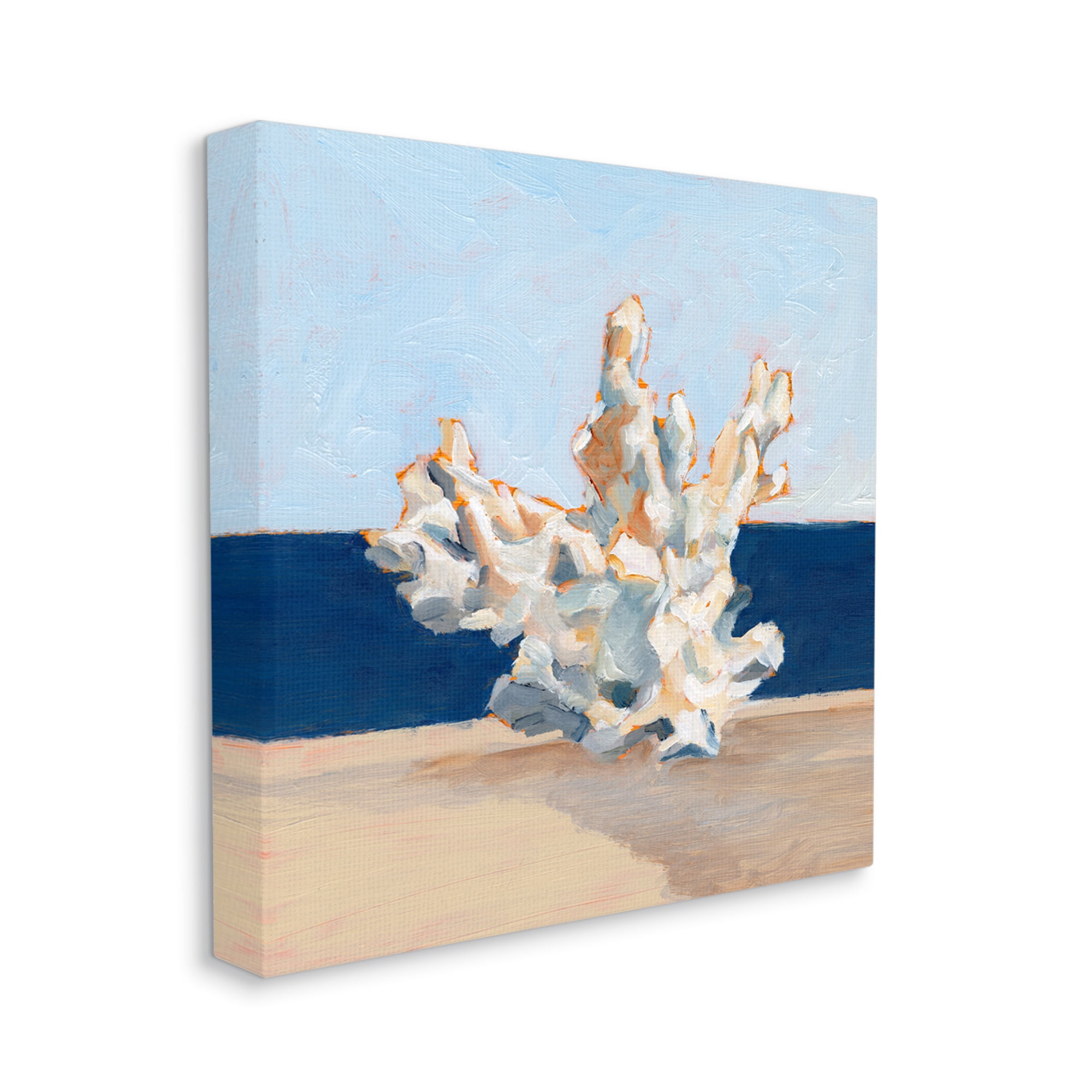 Stupell Industries Nautical Coral Painting Animals & Insects Painting Gallery Wrapped Canvas Print Wall Art, 24 x 24