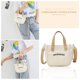 thumbnail image 1 of Bolso De Mujer Cartera de hombro con estampado de letras, bolsos de lona para mujer, bolsos cruzados (blanco), 1 of 6