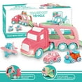 thumbnail image 3 of 5 in 1 Die-Cast Construction Truck Vehicle, Car Carrier Fire Truck for Kids, Friction Powered Carrier Truck, Carrier Play Vehicles in Carrier for 3 4 5 6 7 Years Old Child Kids Boys and Girls, 3 of 7