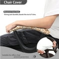 thumbnail image 4 of SCRAWLGOD Rose Leaf Beige 4 Pcs Set Anti-Slip Computer Chair Slipcover with Arm Rest Protector Crease Resistant Rotating Chair Covers Breathable Desk Chair Cover, 4 of 7