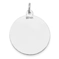 thumbnail image 3 of Auriga Fine Jewelry 14K White Gold Round Disc Charm for Women (L-29 mm, W-22 mm), 3 of 6