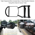 thumbnail image 2 of Trailer Towing Dual Mirror Universal Clip-on Trailer Wing Mirror Extension Towing Mirror Glass for Car Caravan Trailer, 2 of 8