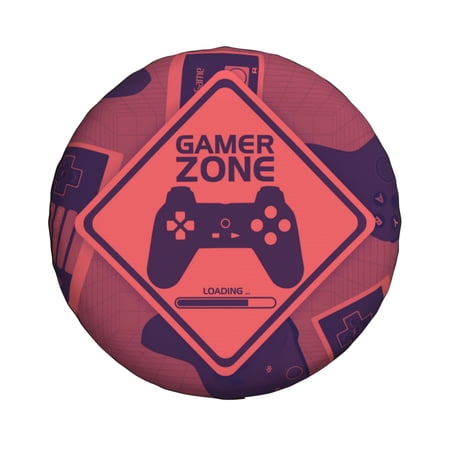 YFYANG 14'' Tire Cover, Red Gamer Zone Universal Spare Wheel Covers, Dust-Proof, Water-Proof, Sun-Proof and Corrosion-Proof