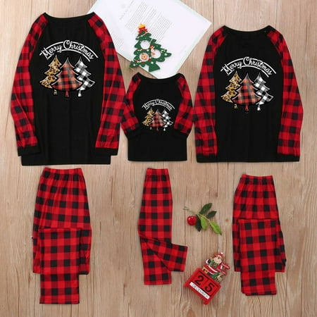 

Dezsed Christmas Family Matching Pajamas Set Women s Pajama Set Clearance Christmas Mom Pajamas Set For Family Long Sleeve Christmas Printed Sleepsuits Red Plaid Top And Long Pants Sleepwear Sets