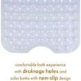 thumbnail image 4 of Tranquil Beauty Extra Long Non-Slip Bath Mat With Suction Cups, Clear, 100 cm x 40 cm, 4 of 7