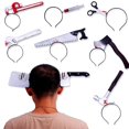 thumbnail image 3 of 1 juego de diadema de cuchillo para la cabeza de Halloween decoración de Horror Haxe tijera diadema suministros para fiesta de Halloween accesorios para cosplay Zombie Decors Feliz Sencillez, 3 of 5