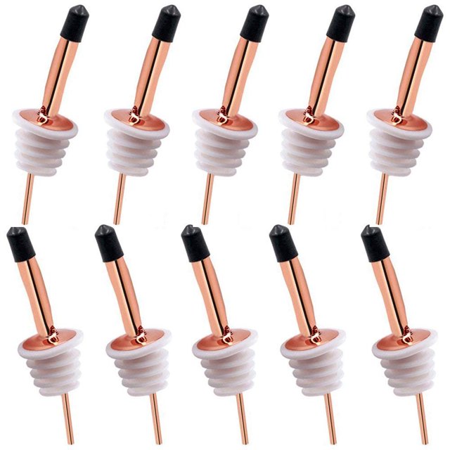 Vertedor de vino de acero inoxidable de 10 piezas con tapa de oro rosa negro Xemadio SNFLD1062