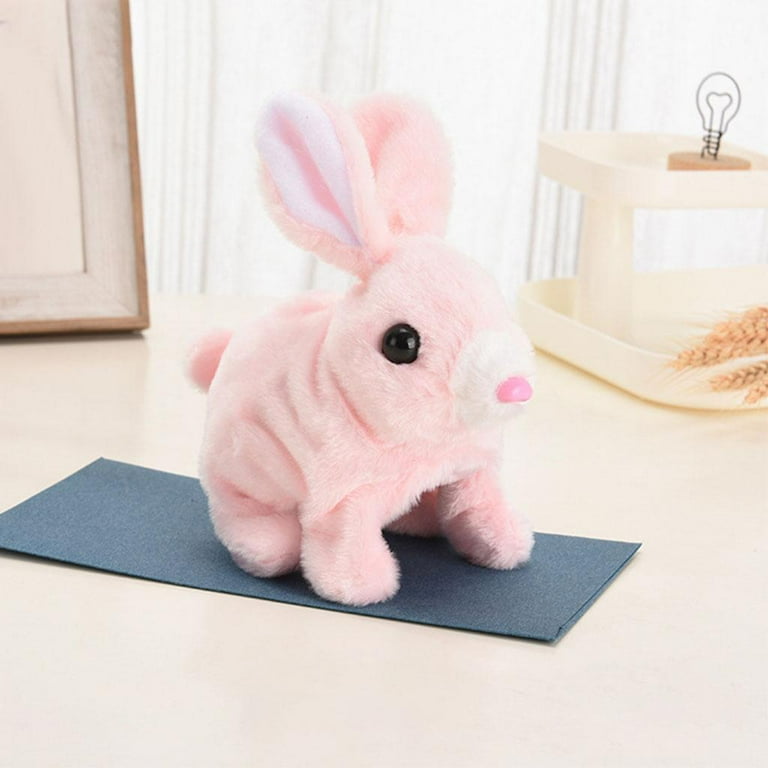 Heartbeat Anxiety Rabbit Plush Stuffed Bunny Behavior Comfort Toy with Pulse in Pink