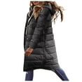 thumbnail image 7 of Qulqfy Gray Puffer Jacket Women Padded Long Plus Size Zip Up Pockets Hooded Long Sleeve Quilted Vest Fall Vest for Women 3XL, 7 of 7