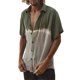 thumbnail image 1 of Camisas s Para Hombre Slim Fit Hombres Moda Primavera Verano Casual Manga corta Turndown Neck Impreso Camisetas Top Blusa (Green, XXL), 1 of 4