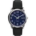 thumbnail image 1 of Reloj Timex Easy Reader 38mm Hombre Caja Plateada Esfera Azul Correa de Piel Negra Timex, 1 of 3