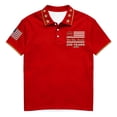 thumbnail image 5 of Dwelliawo Men's 250th Anniversary National Flag Print Polo Shirt 250 Anniversary Usa Patriotic Polo Short Sleeve Shirt We the People Freedom Shirts Patriotic Top M Red 2XL, 5 of 5