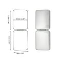 thumbnail image 2 of Unique Bargains 1 Pc Women Rectangular Folding Makeup Mirror for Travel Bright Silver Tone Stainless Steel Glass, 2 of 3