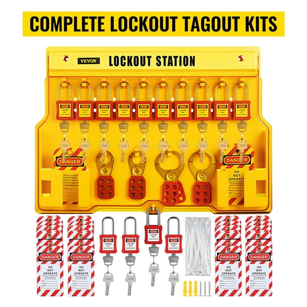 Kits de etiquetado de bloqueo VEVOR 58 piezas kit de seguridad electrica