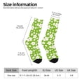 thumbnail image 2 of Disketp Green White Flowers Unisex Crew Socks Lightweight Breathable Ventilation Ankle Socks, Mid-calf socks for Daily, 2 of 6