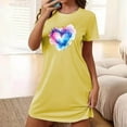 thumbnail image 2 of Birdeem Chemises de Nuit pour Femmes Chemise de Nuit Courte Surdimensionnée pour Femmes Mode Imprimé sur la Poitrine Robe de Nuit à Manches Courtes, 2 of 12