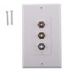 thumbnail image 1 of Placa de pared decorativa Strade Fareast Limited 3 Acopladores RCA Hembra Rojo Amarillo 4 piezas, 1 of 8