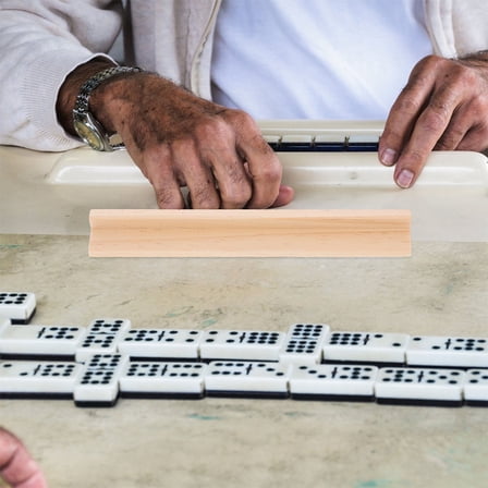 GOOHOCHY Tile Display Rack Wooden Domino Racks Beige 20Pcs