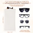 thumbnail image 2 of Uxcell Squeeze Top Sunglass Pouch, PU Leather Soft Eyeglass Pouch Portable Travel Sunglasses Pouch Organizer White, 2 of 6