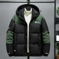 thumbnail image 2 of Men's Winter Thickened Colour Blocking Warm With Pockets Casual Style Coat Jacket, 2 of 8