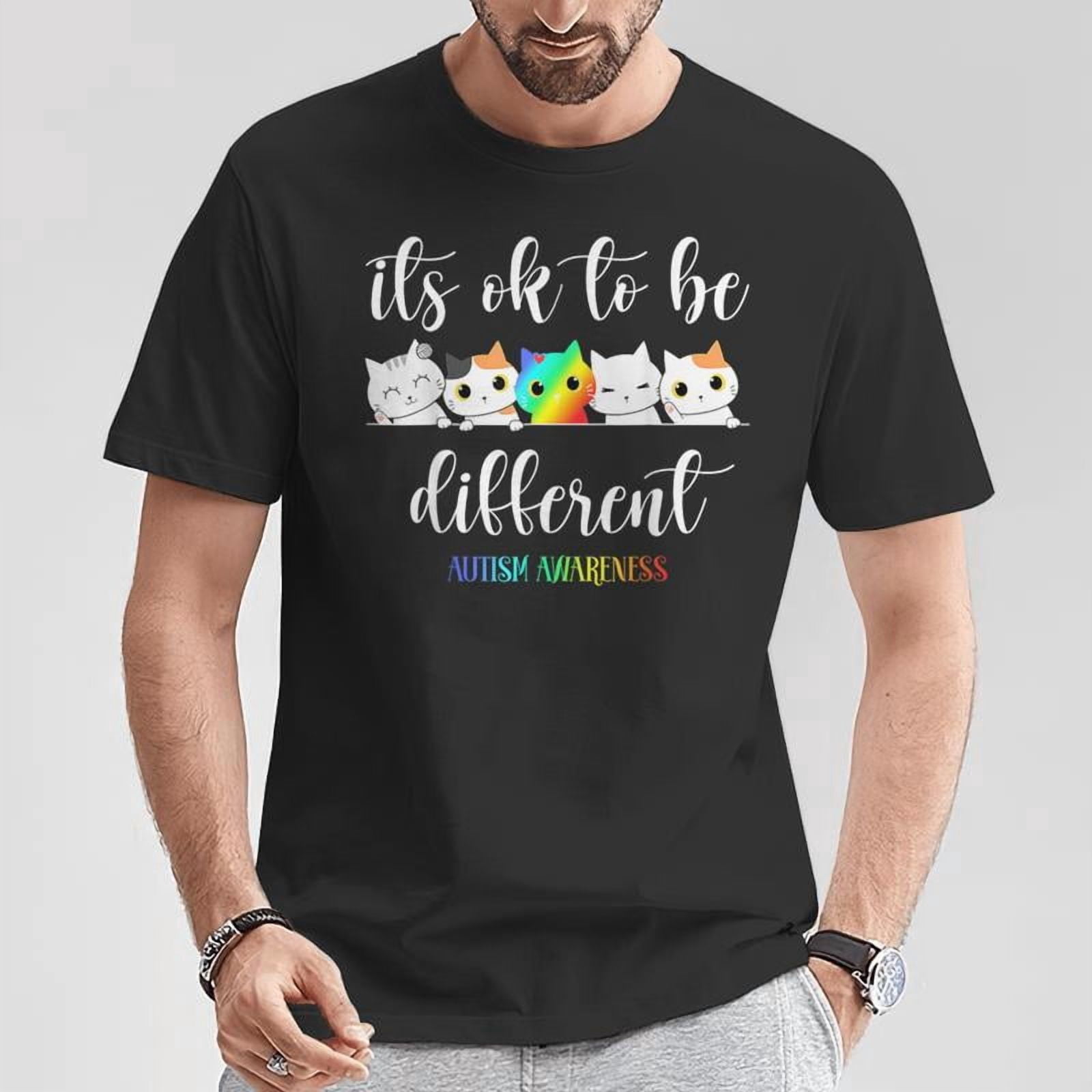 Its Ok To Be Different Cat Autism Awareness TShirt
