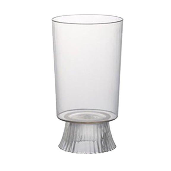 Plastic Imitation Glazed Vase | Clear Decorative Flower Pot for Home Decor | 9 Inch Tall Dried & Fresh Flower Arrangement Centerpiece | Living Room & Cabinet Display